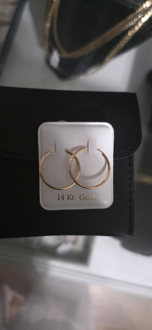 Aretes oro14k